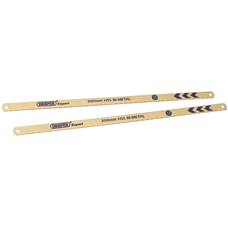 Draper Bi-Metal Hacksaw Blades, 2 x 300mm, 24tpi DRA-19345