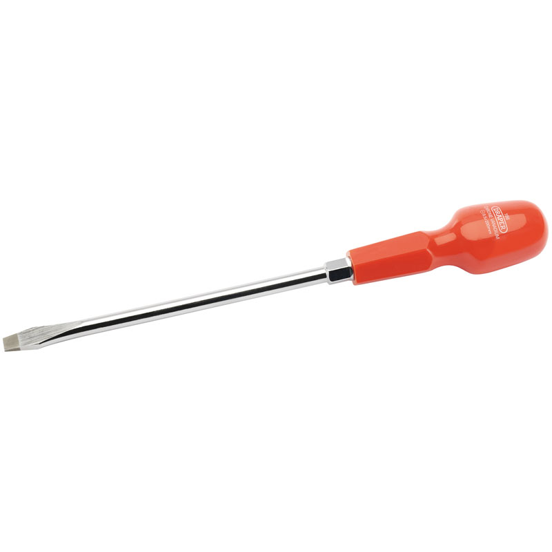 Draper Plain Slot Flared Tip Cabinet Pattern Screwdriver, 9.5 x 200mm (Sold Loose) DRA-19501
