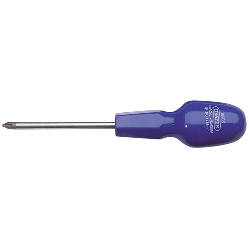 Draper Cross Slot Cabinet Pattern Screwdriver, No.1 x 75mm (Sold Loose) DRA-19504