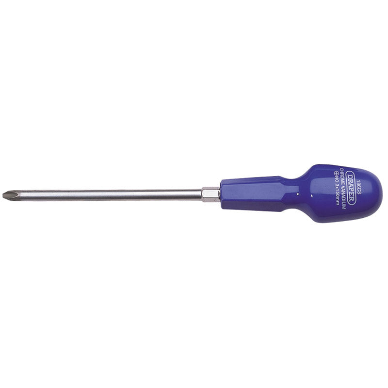 Draper Cross Slot Cabinet Pattern Screwdriver, No.3 x 150mm (Sold Loose) DRA-19506