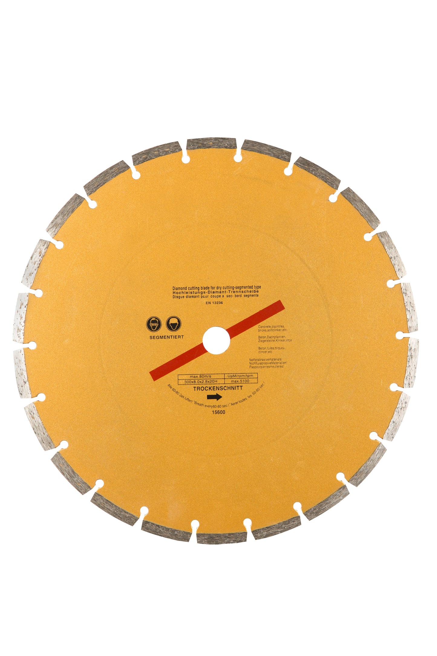 BlueSpot 300mm (12") Segmented Gold Diamond Dry Cutting Disc 19535