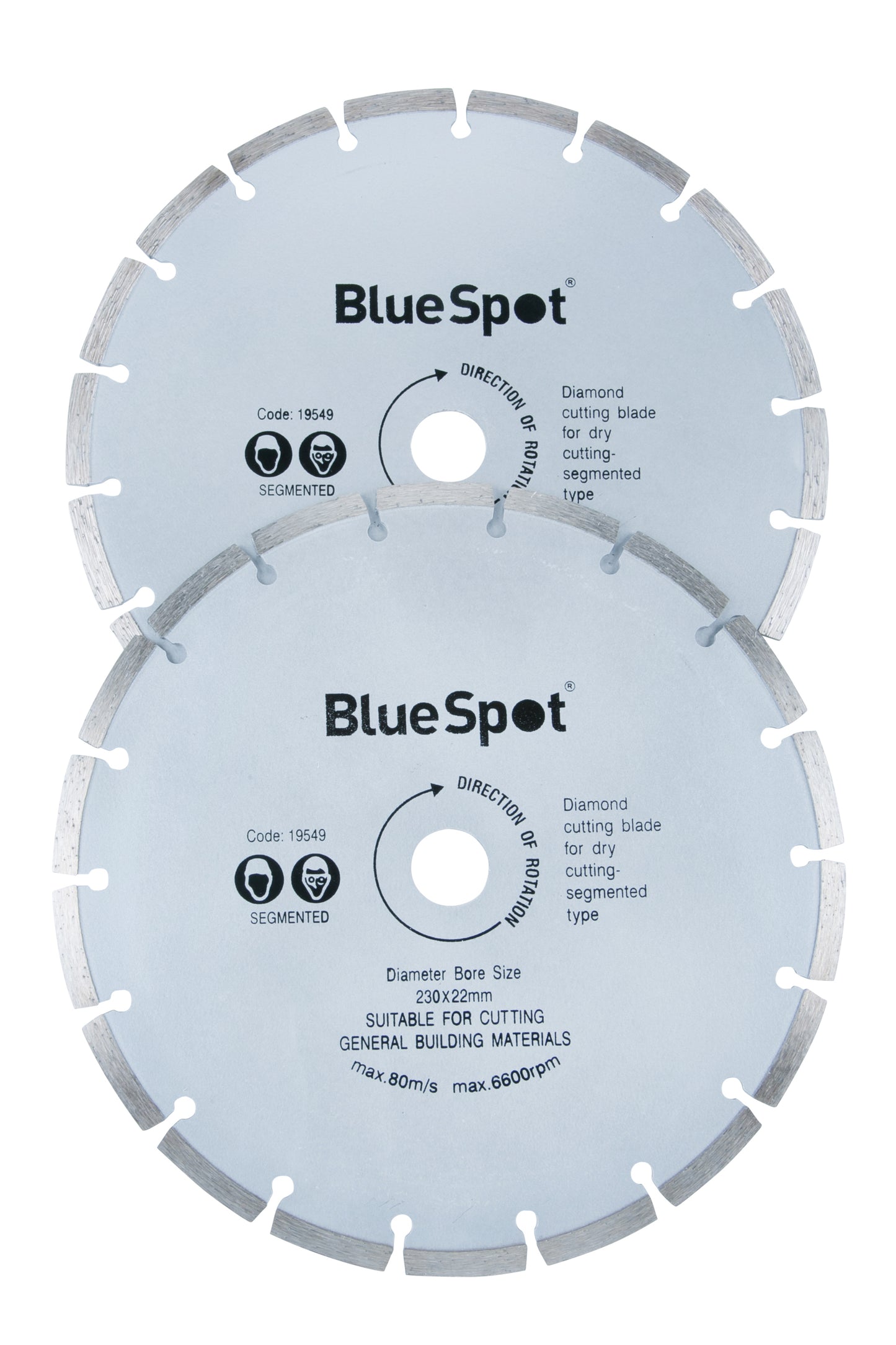 BlueSpot 2 PCE 230mm (9") Segmented Diamond Dry Cutting Disc 19549