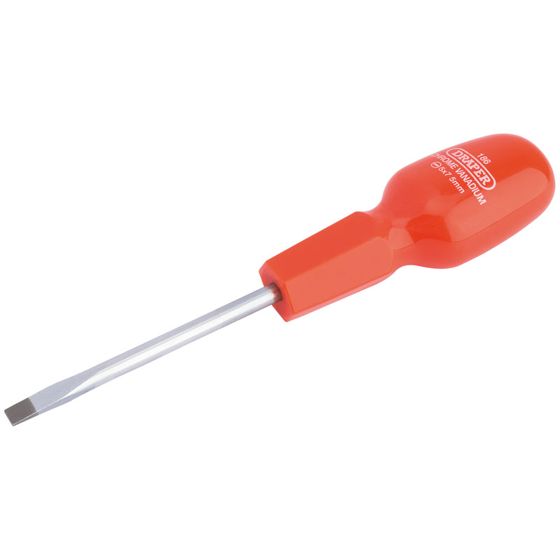 Draper Plain Slot Cabinet Pattern Screwdriver, 5 x 75mm DRA-19785