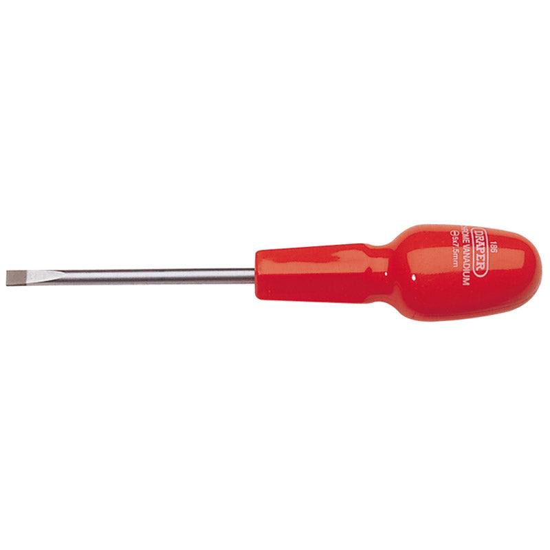 Draper Plain Slot Flared Tip Cabinet Pattern Screwdriver, 5 x 75mm (Sold Loose) DRA-19830