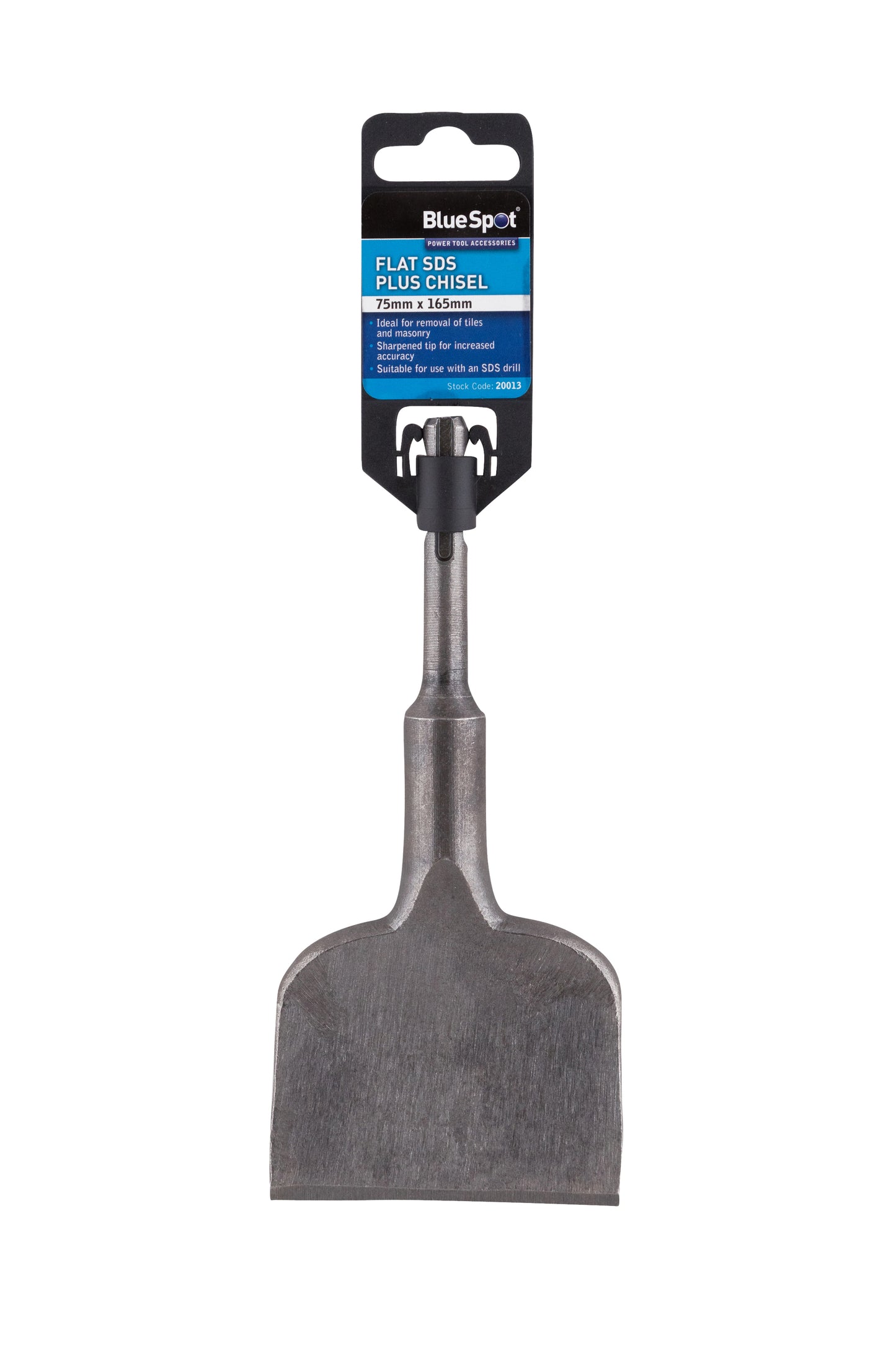 BlueSpot 75mm x 165mm Flat SDS Plus Chisel 20013