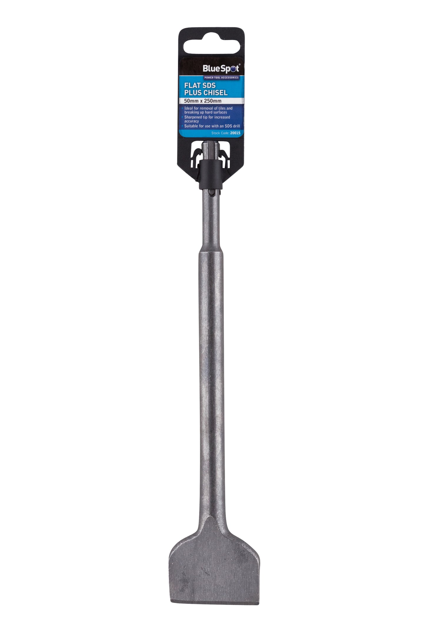 BlueSpot 50mm x 250mm Flat SDS Plus Chisel 20015