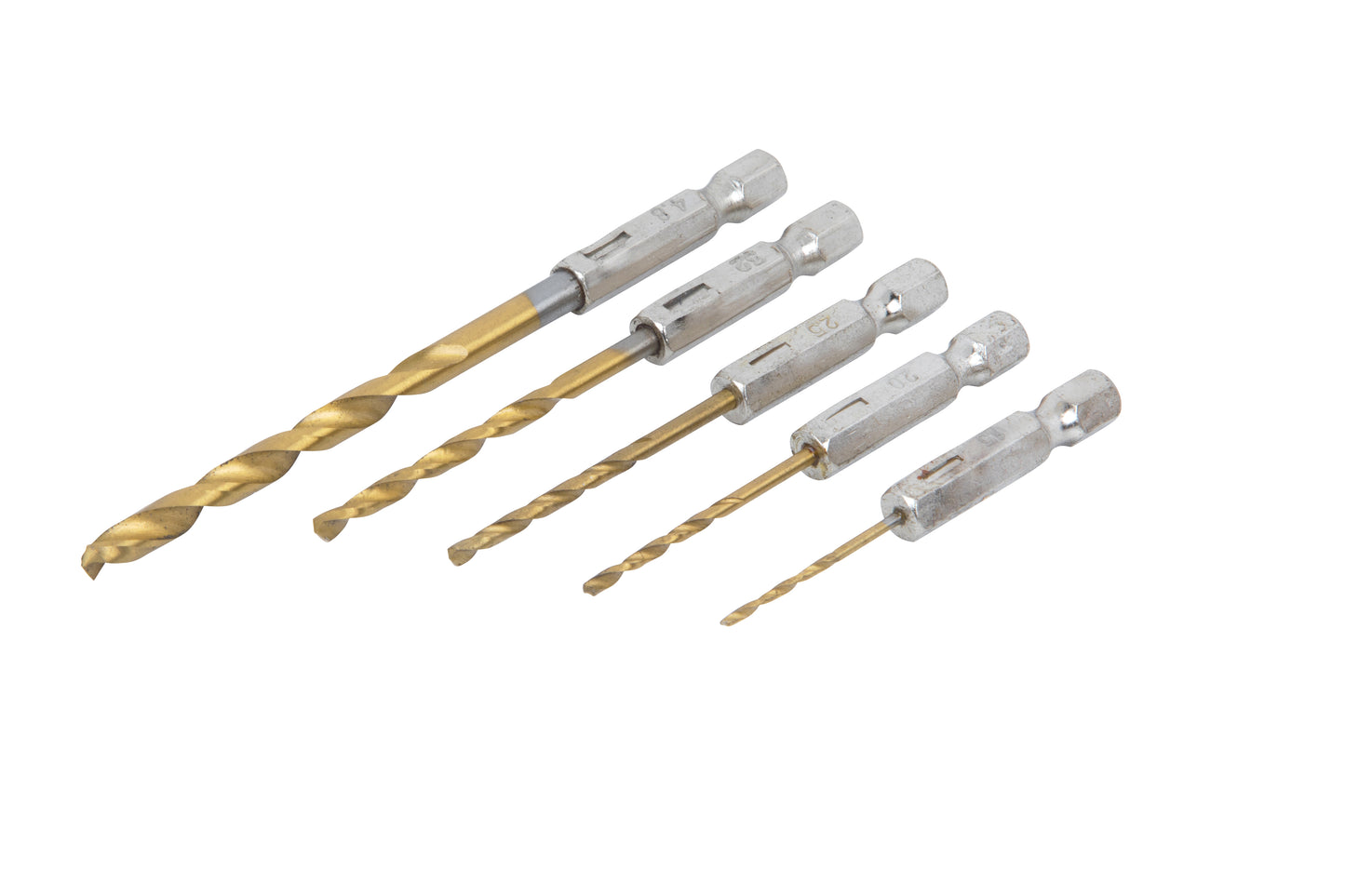 BlueSpot 5 PCE Hex Fitting Titanium Drill Bit Set (1.5-4.8mm) 20337