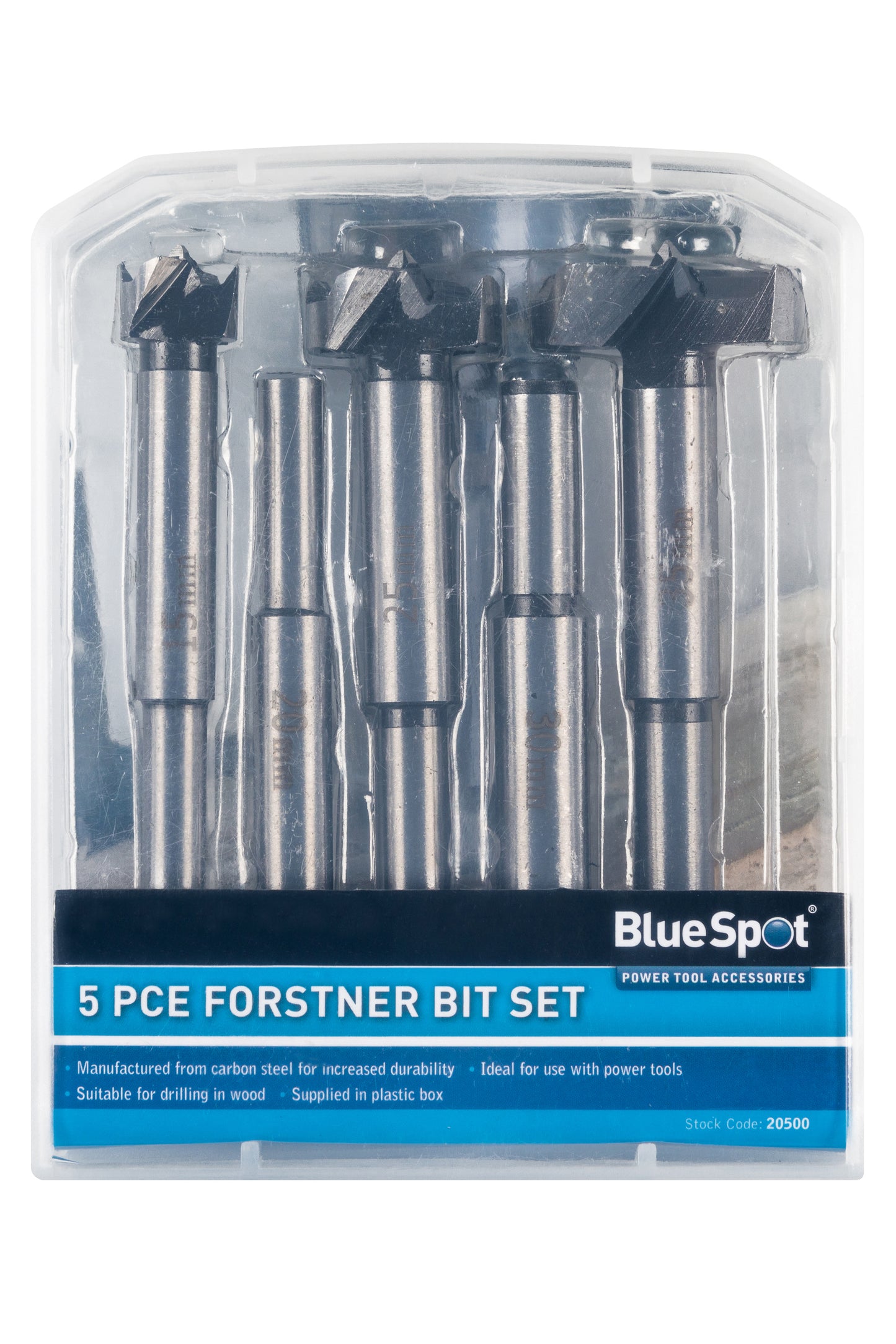BlueSpot 5 PCE Forstner Bit Set (15-35mm) 20500