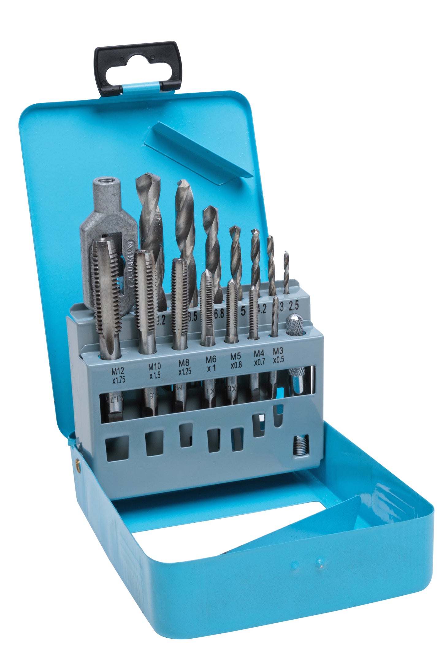 BlueSpot 15 PCE Drill and Tap Set (M3-M12) (2.5-10.2mm) 20512
