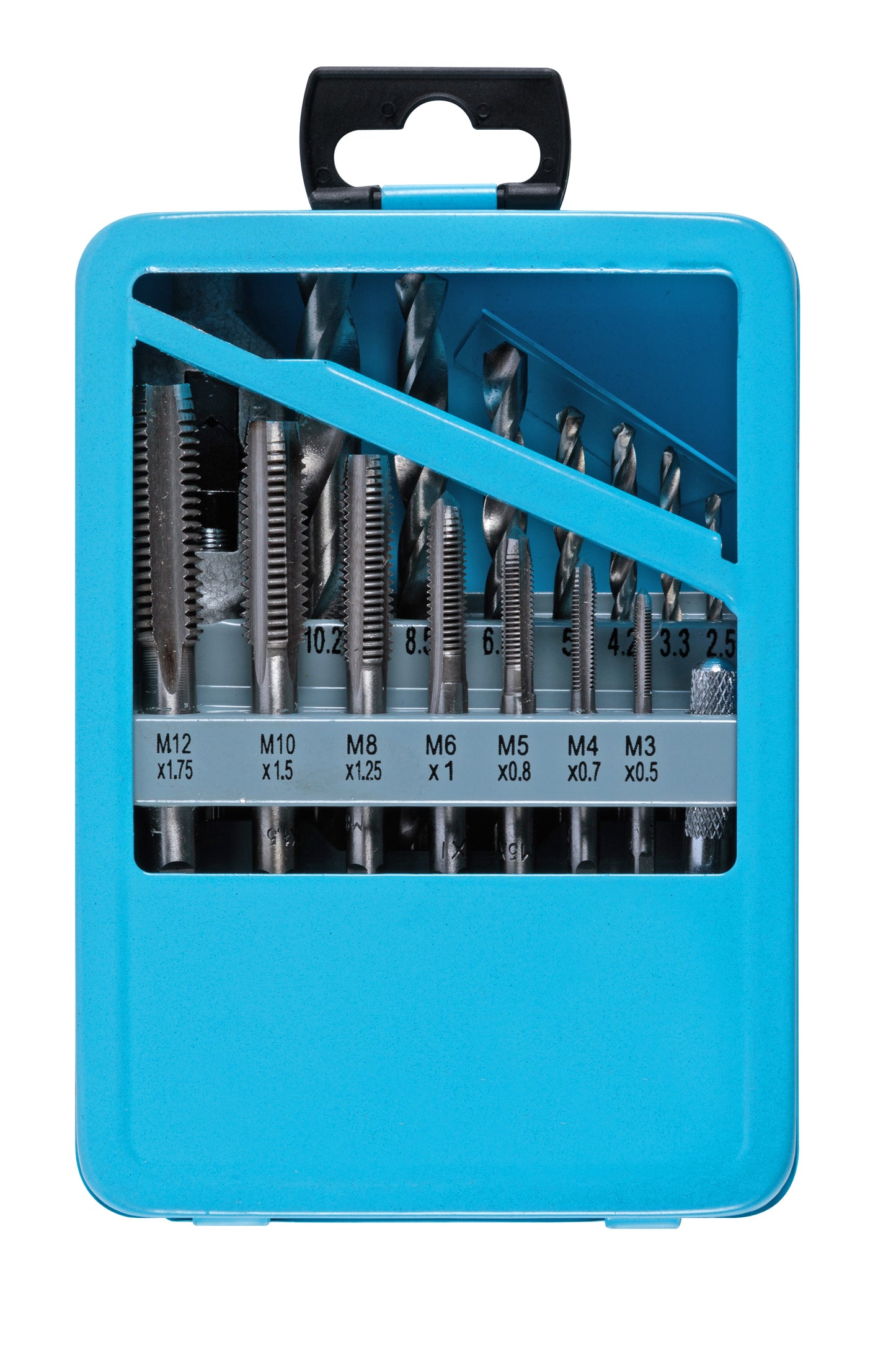 BlueSpot 15 PCE Drill and Tap Set (M3-M12) (2.5-10.2mm) 20512