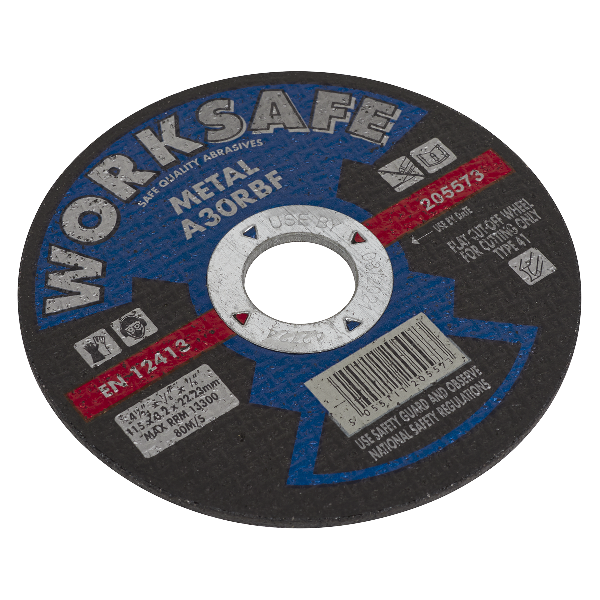 Sealey Ø115 x 3.2 x 22mm Cutting Disc Flat Metal 205573