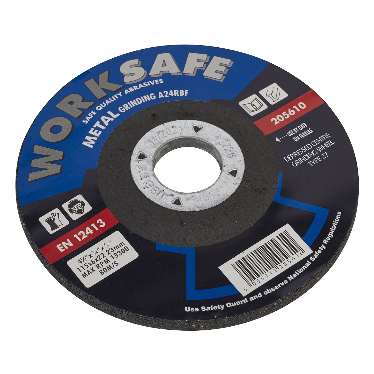 Sealey Ø115 x 6 x Ø22mm DPC Metal Grinding Disc 205610