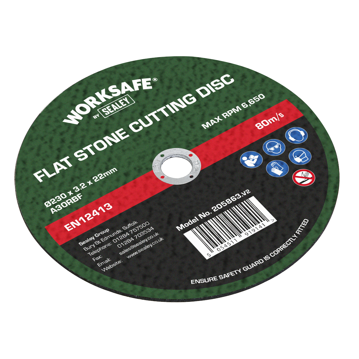 Sealey Ø230 x 3.2mm Cutting Disc 22mm Bore 205863