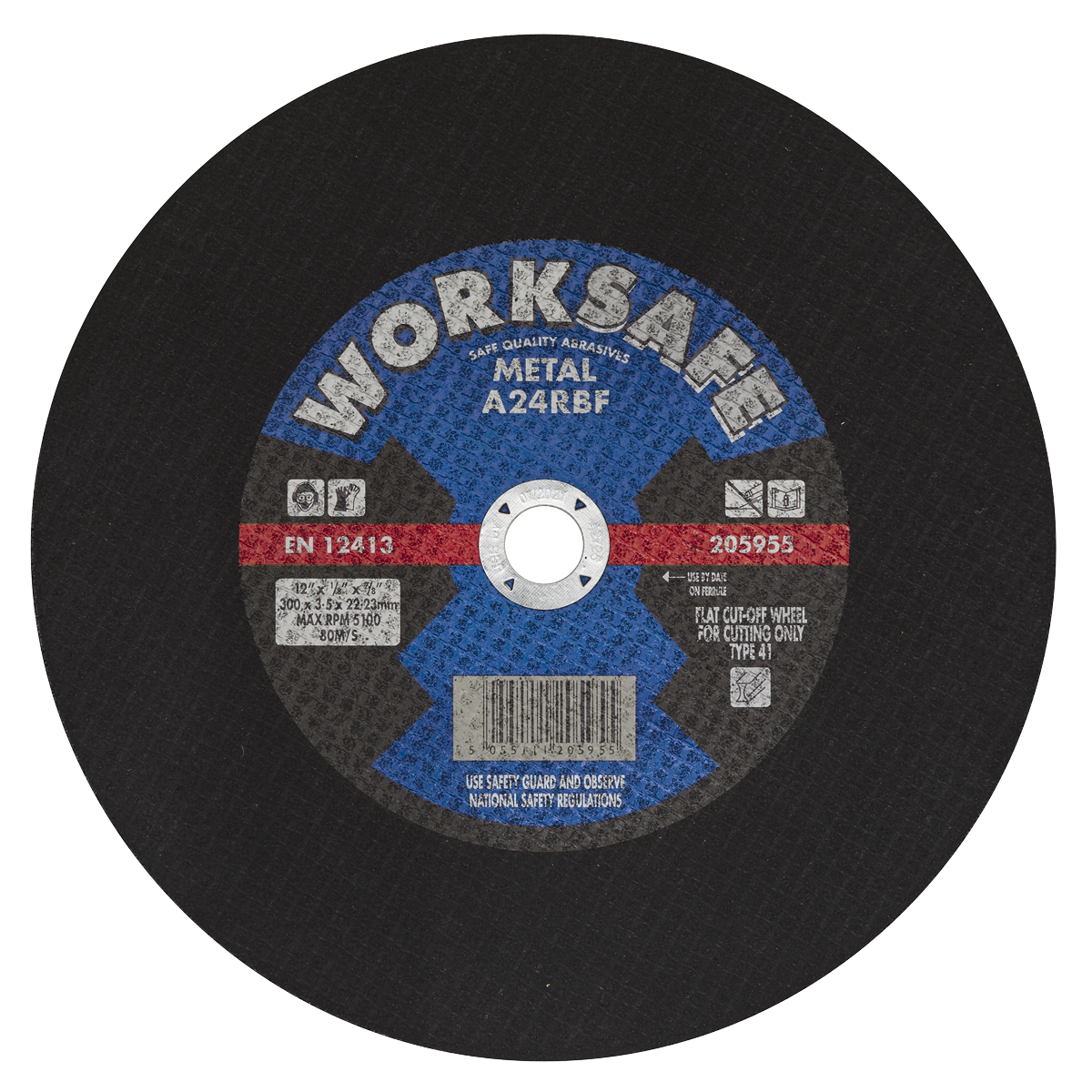 Sealey Ø300 x 3.2 x 22mm Flat Metal Cutting Disc 205955