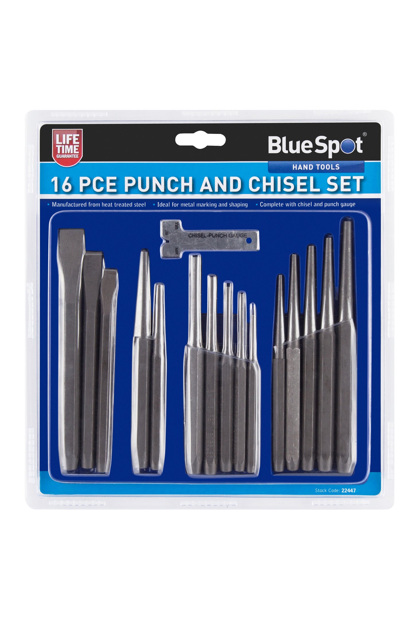 BlueSpot 16 PCE Punch and Chisel Set 22447
