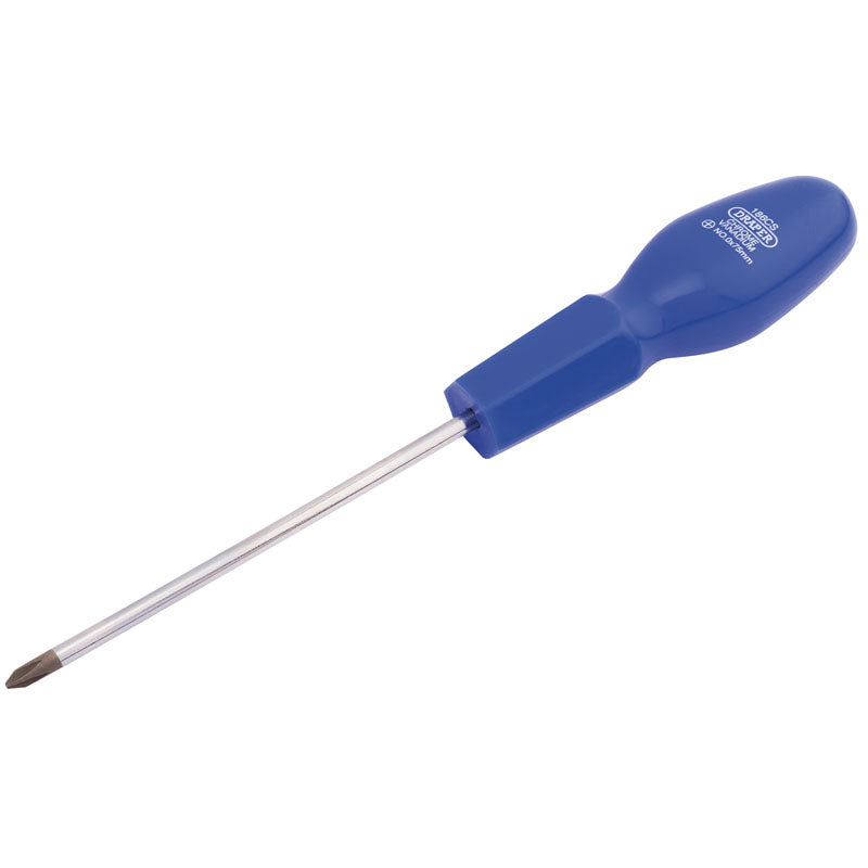 Draper Cross Slot Cabinet Pattern Screwdriver, No.0 x 75mm DRA-22632