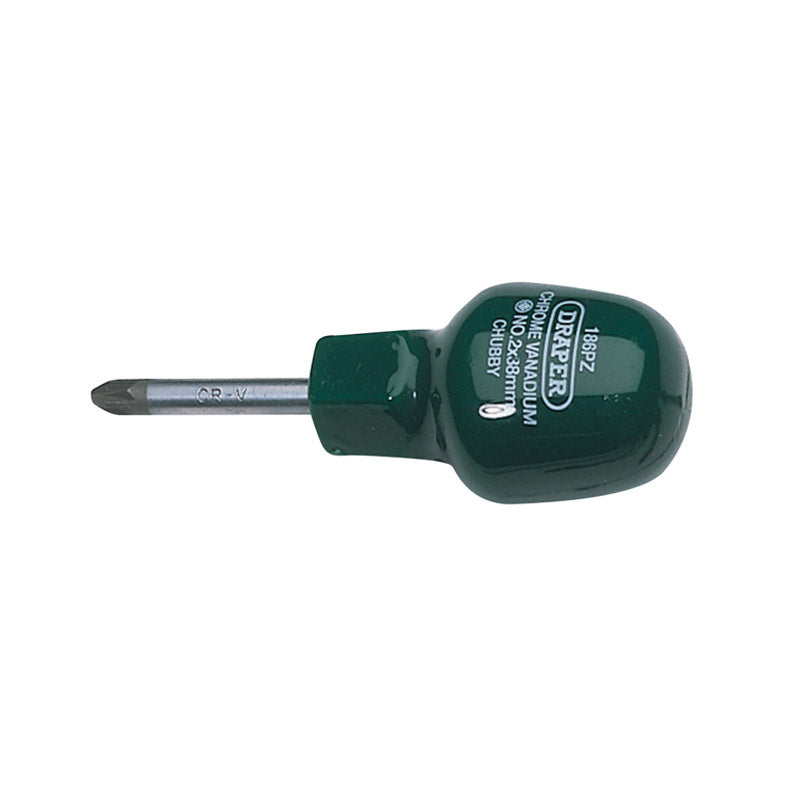Draper PZ Type Cabinet Pattern Chubby Screwdriver, No.2 x 38mm DRA-22634