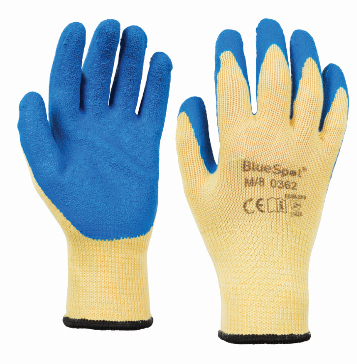 BlueSpot Latex Grip Gloves (Medium) 23000