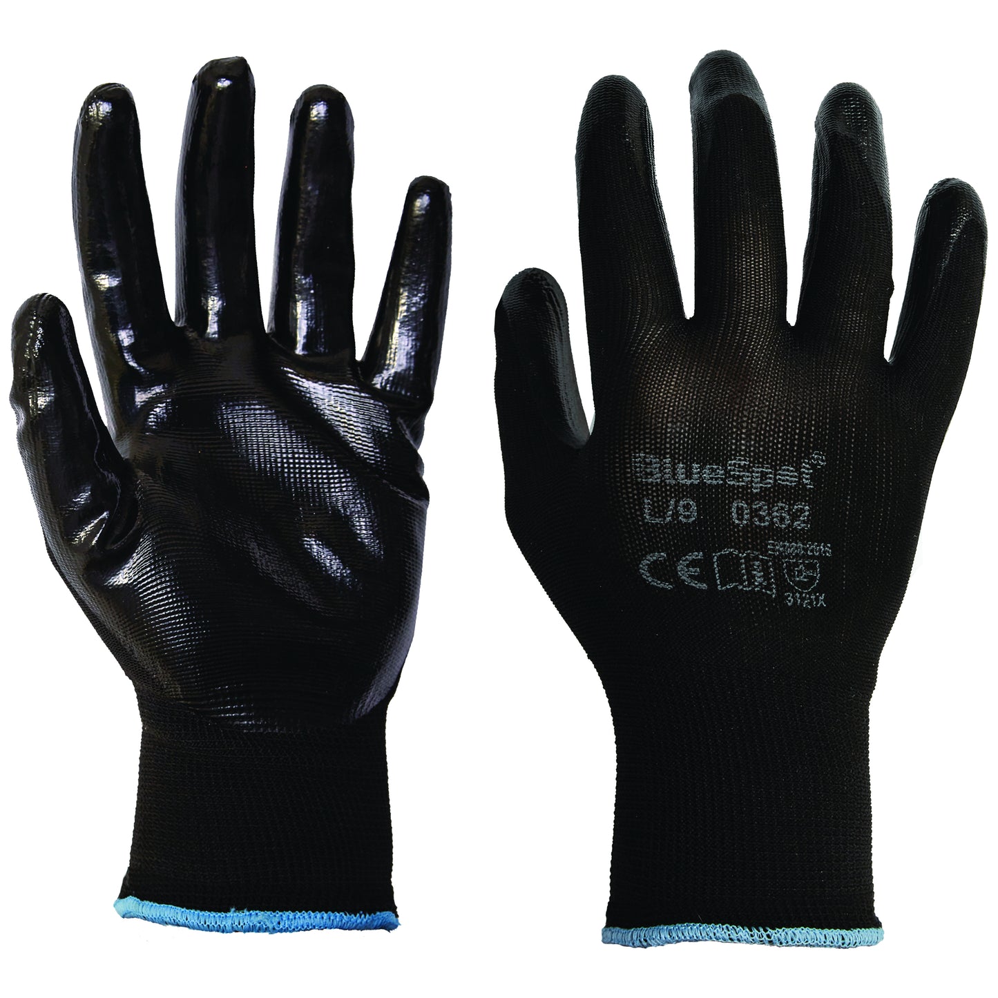 BlueSpot Nitrile Grip Gloves (Large) 23010