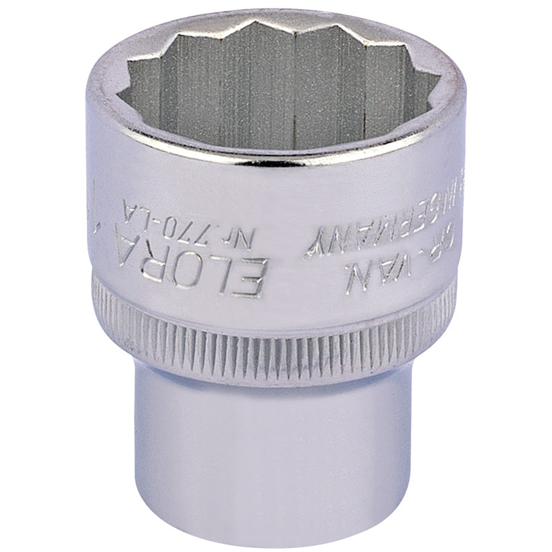 Elora Bi-Hexagon Socket, 1/2" Sq. Dr., 1" DRA-24476