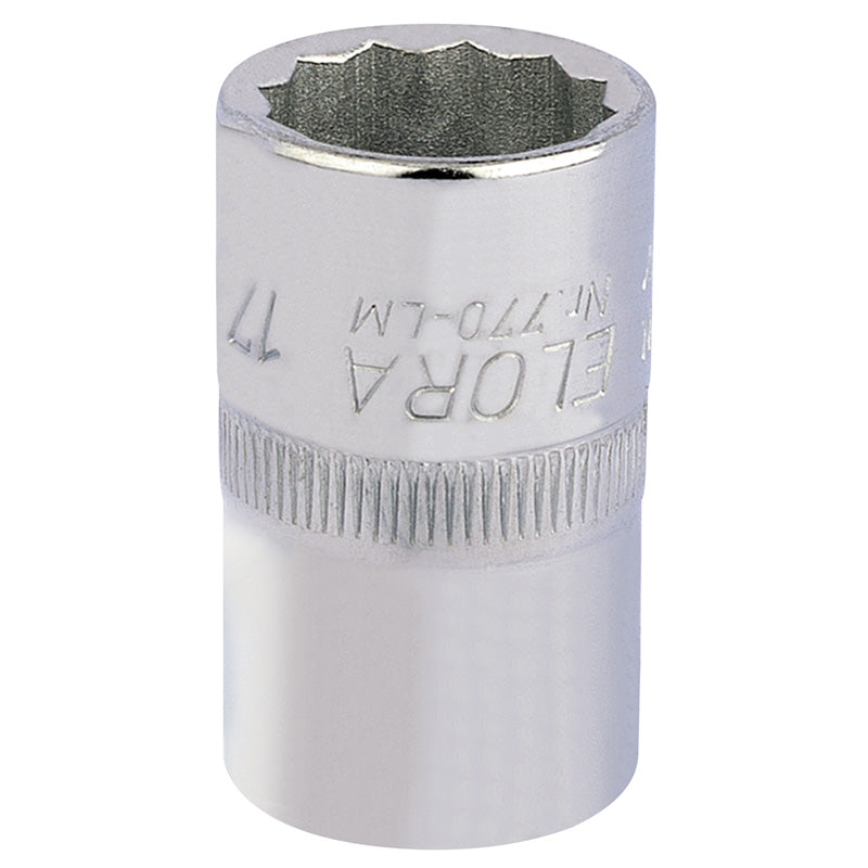 Elora Bi-Hexagon Socket, 1/2" Sq. Dr., 17mm DRA-24624