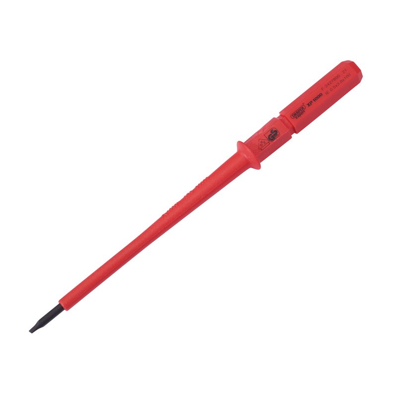 Draper XP1000 VDE Plain Slot Interchangeable Screwdriver Blade, 3 x 100mm DRA-24737