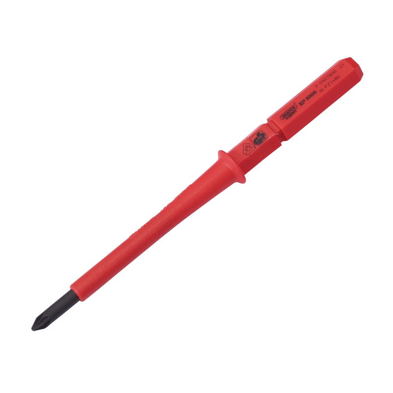 Draper XP1000 VDE PZ Type Interchangeable Screwdriver Blade, No.1 x 80mm DRA-24745