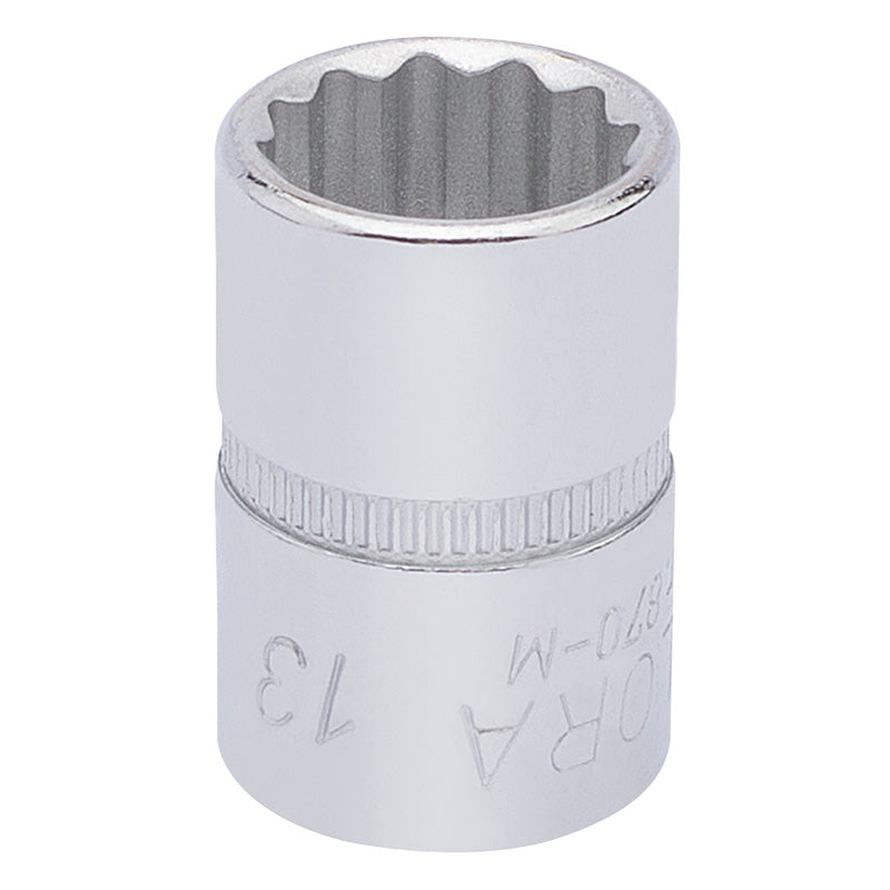 Elora Bi-Hexagon Socket, 3/8" Sq. Dr., 13mm DRA-25896