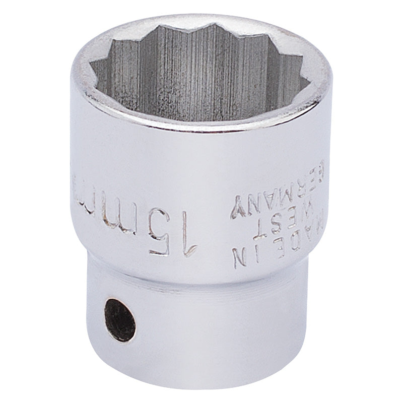Elora Bi-Hexagon Socket, 3/8" Sq. Dr., 15mm DRA-25911