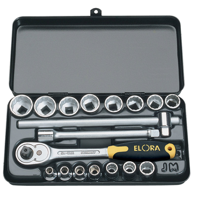 Elora Metric Socket Set, 3/8" Sq. Dr. (18 Piece) DRA-25932
