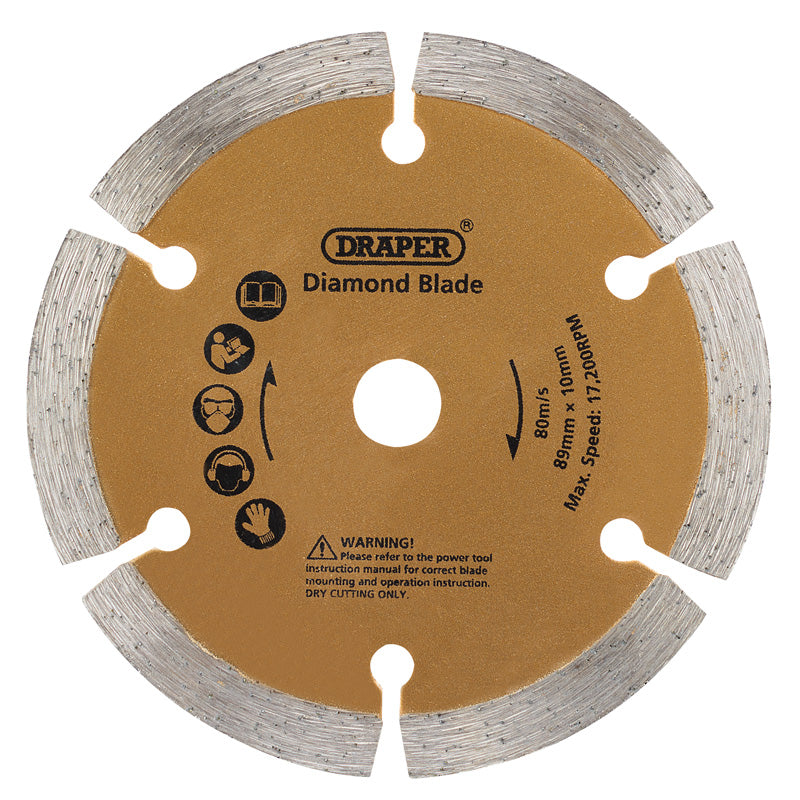 Draper 89mm Diamond Blade for Draper Storm Force® ; Mini Plunge Saw DRA-25976