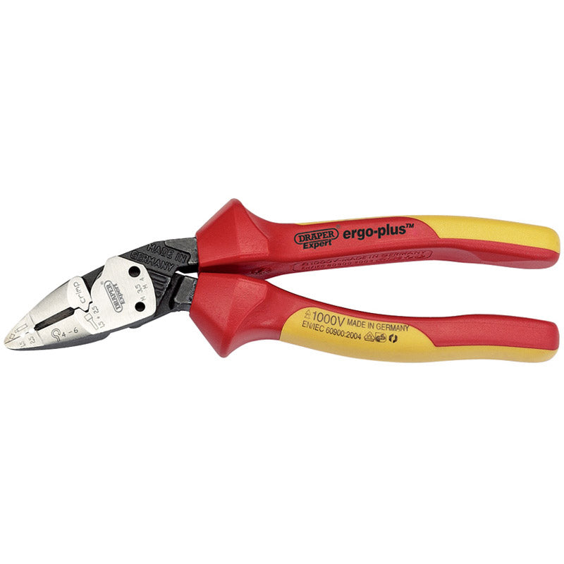 Draper Ergo Plus® ; Fully Insulated VDE Pliers, 185mm DRA-26482