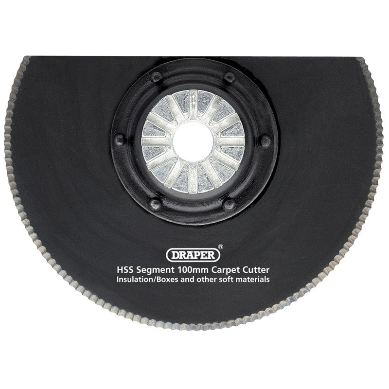 Draper HSS Segment Carpet Cutter, 100mm Diameter DRA-26809