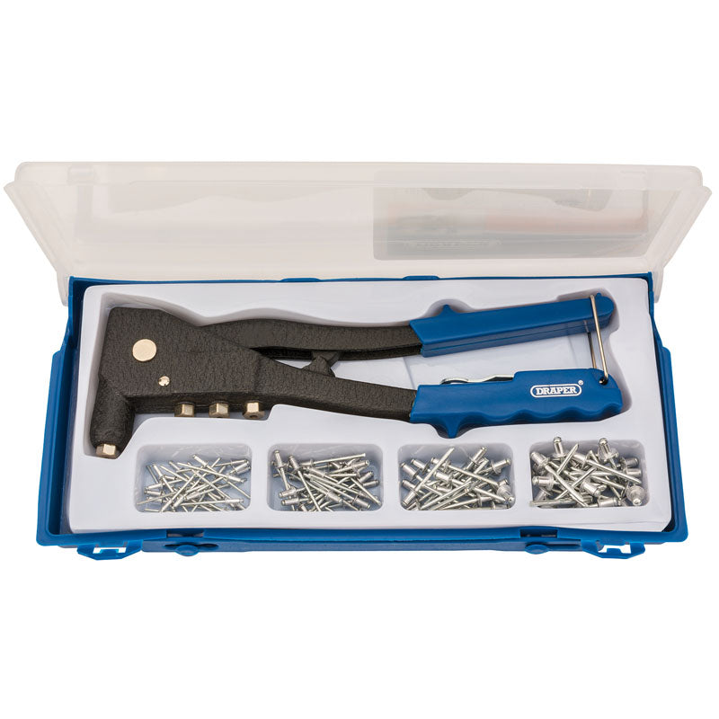 Draper Hand Riveter Kit for Aluminium Rivets, Supplied in Case DRA-27843