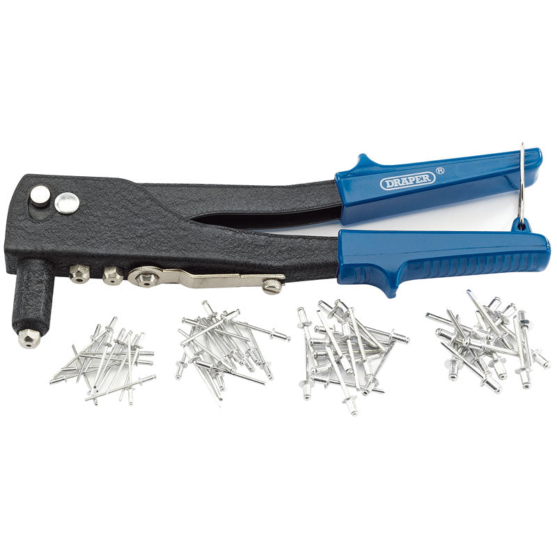 Draper Hand Riveter Kit for Aluminium Rivets DRA-27847