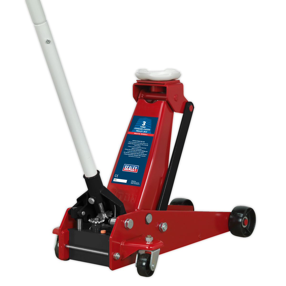 Sealey 3tonne Standard Chassis Trolley Jack with Axle Stands (Pair) 3010CX