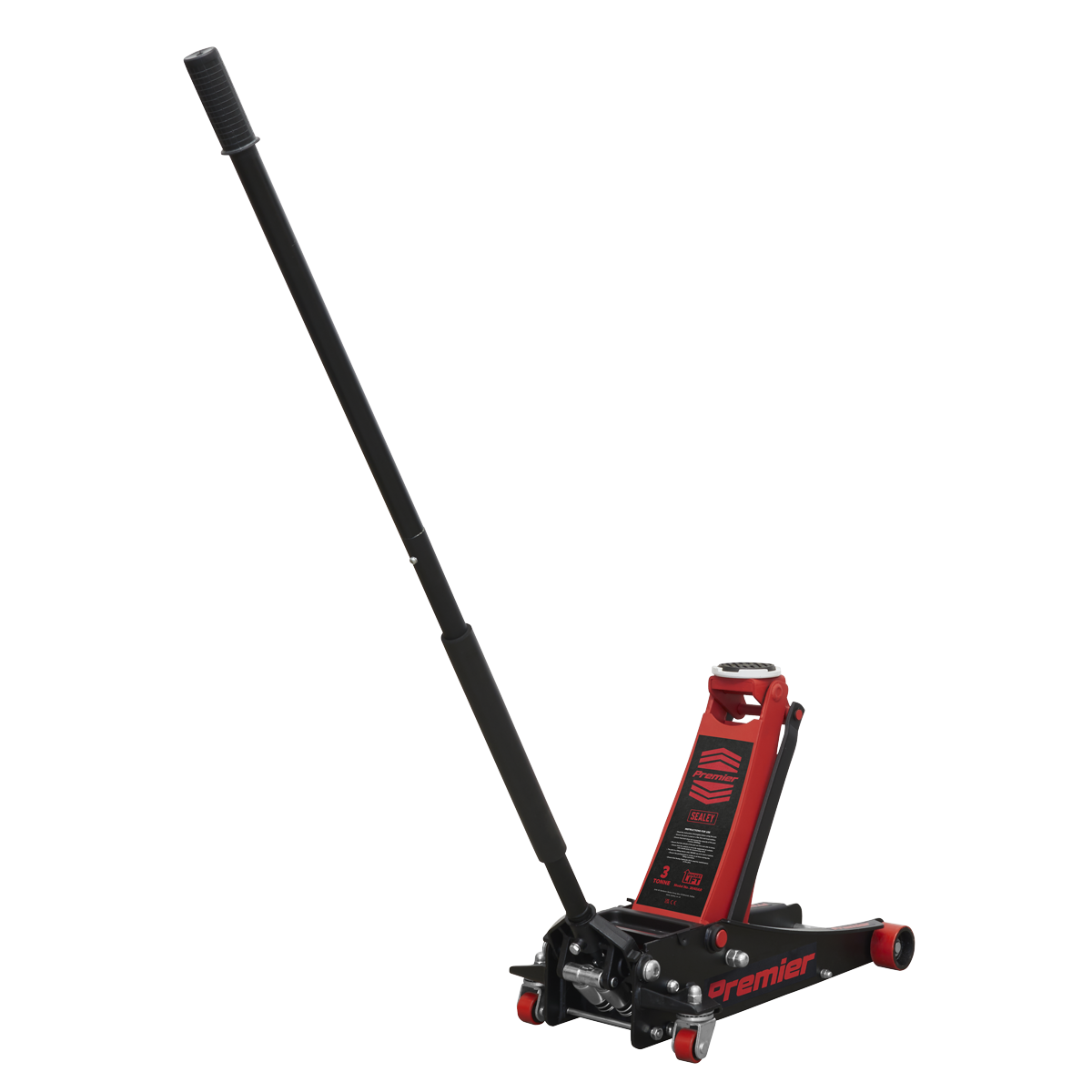 Sealey 3tonne Trolley Jack with Rocket Lift - Red 3040AR