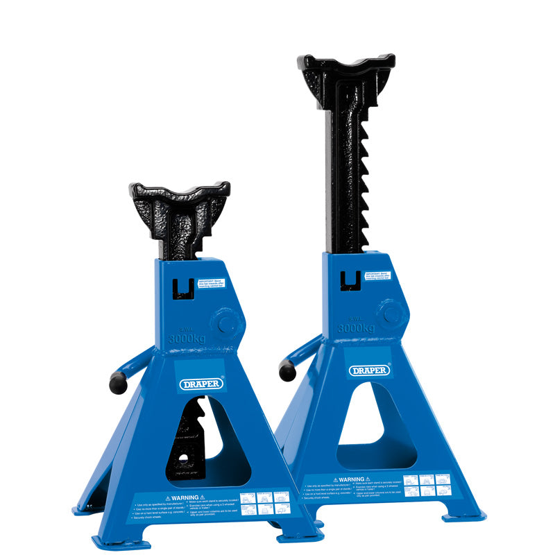 Draper Ratcheting Axle Stands, 3 Tonne (Pair) DRA-30881