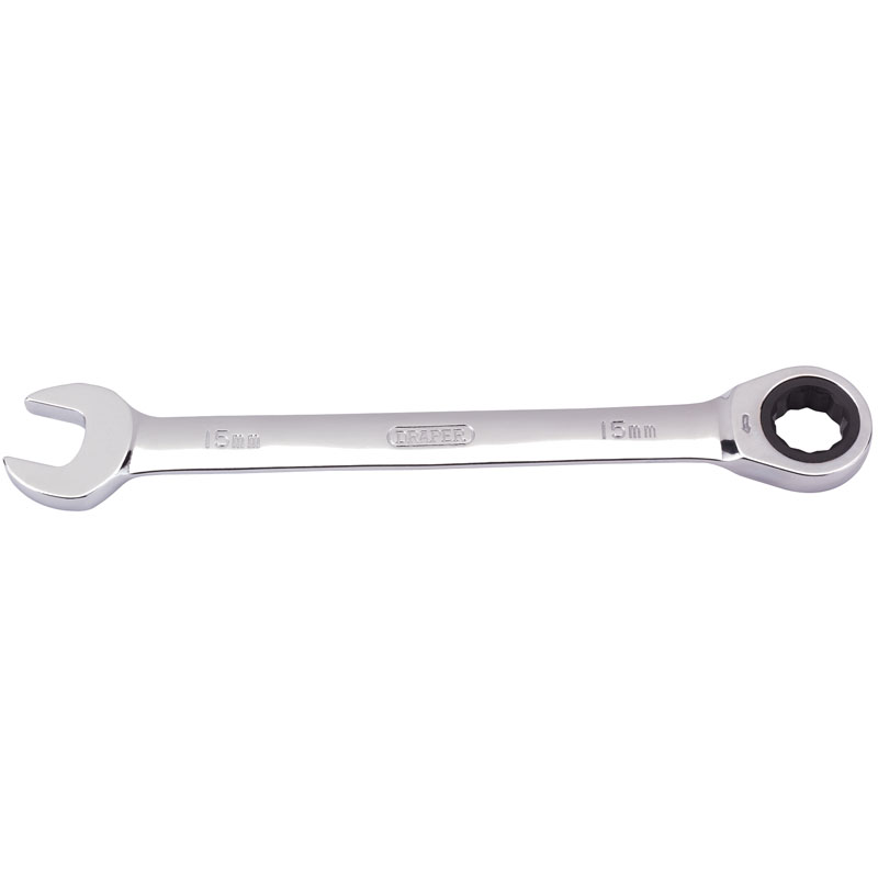 Draper Metric Ratcheting Combination Spanner, 15mm DRA-31012