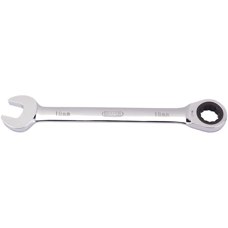 Draper Metric Ratcheting Combination Spanner, 18mm DRA-31015