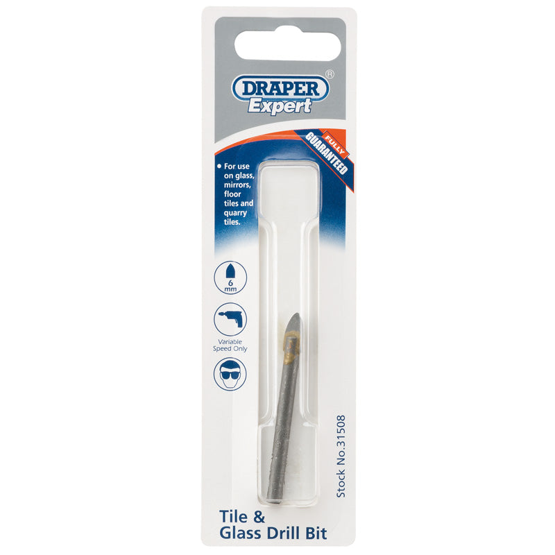Draper Tile and Glass Drill Bit, 6mm DRA-31508