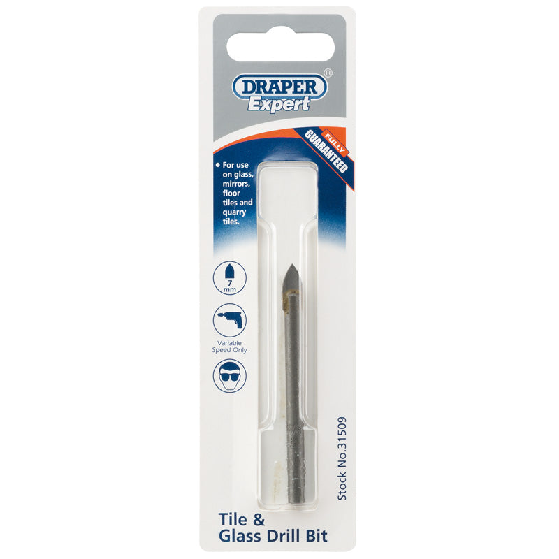 Draper Tile and Glass Drill Bit, 7mm DRA-31509