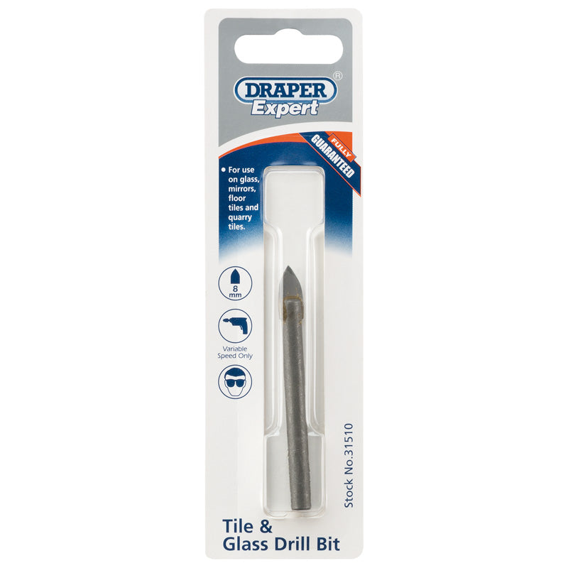 Draper Tile and Glass Drill Bit, 8mm DRA-31510