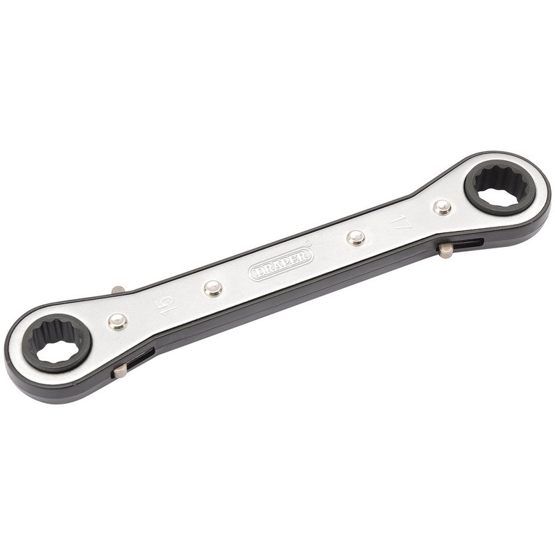 Draper Ratcheting Ring Spanner, 15 x 17mm DRA-31996