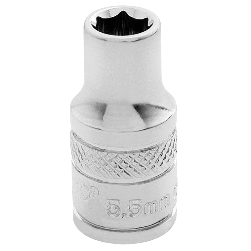 Draper HI-TORQ® ; 6 Point Socket, 1/4" Sq. Dr., 5.5mm DRA-32449