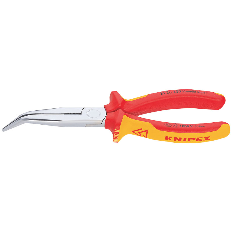 Knipex 26 26 200SB Angled Long Nose Pliers, 200mm DRA-34056