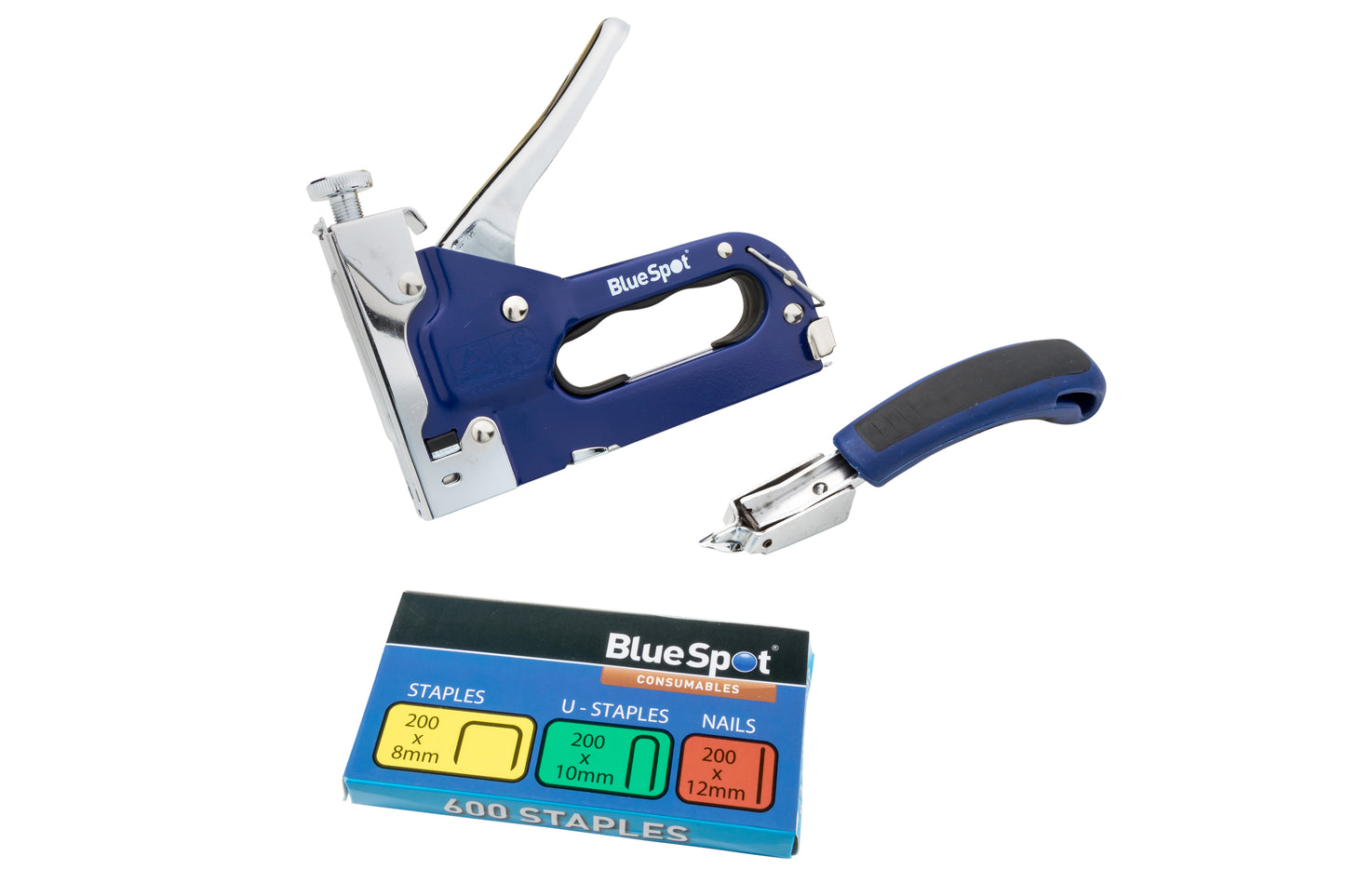 BlueSpot Heavy Duty 3-Way Staple Gun And Staple Remover 35111