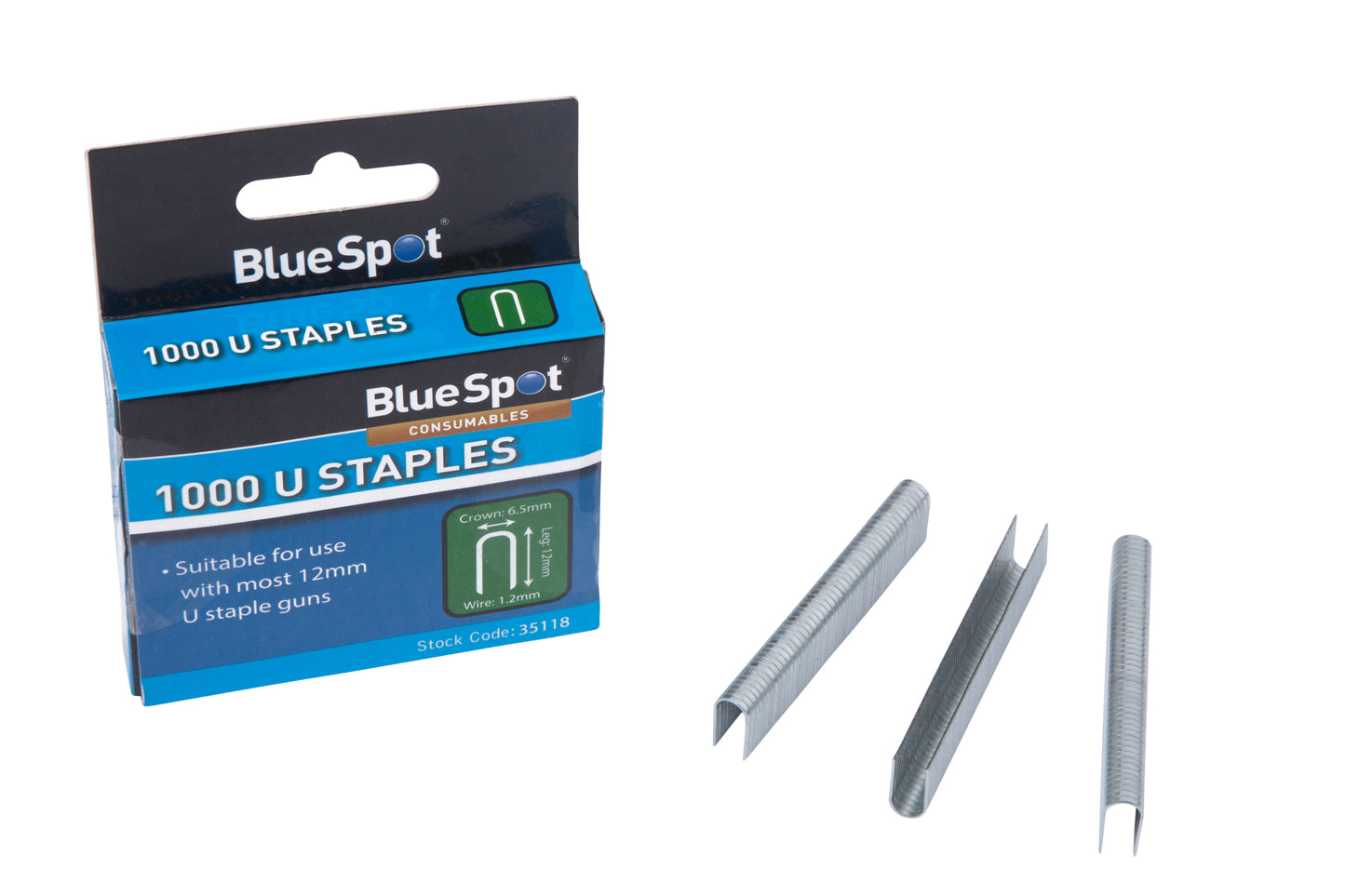BlueSpot 1000 PCE 12mm U-Staples 35118