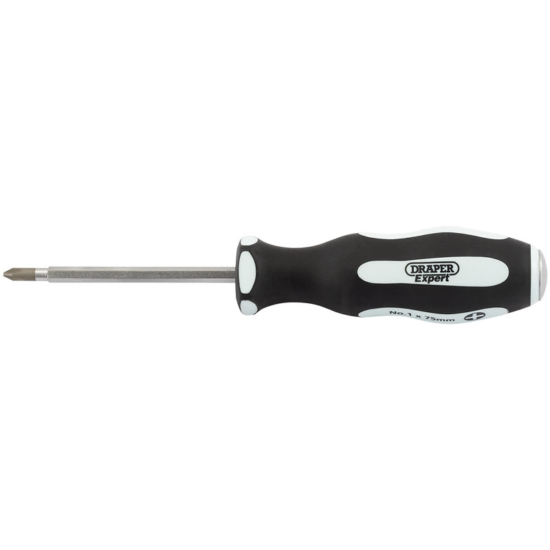 Draper Pound Thru' Cross Slot Soft Grip Screwdriver, No.3 x 150mm DRA-35225