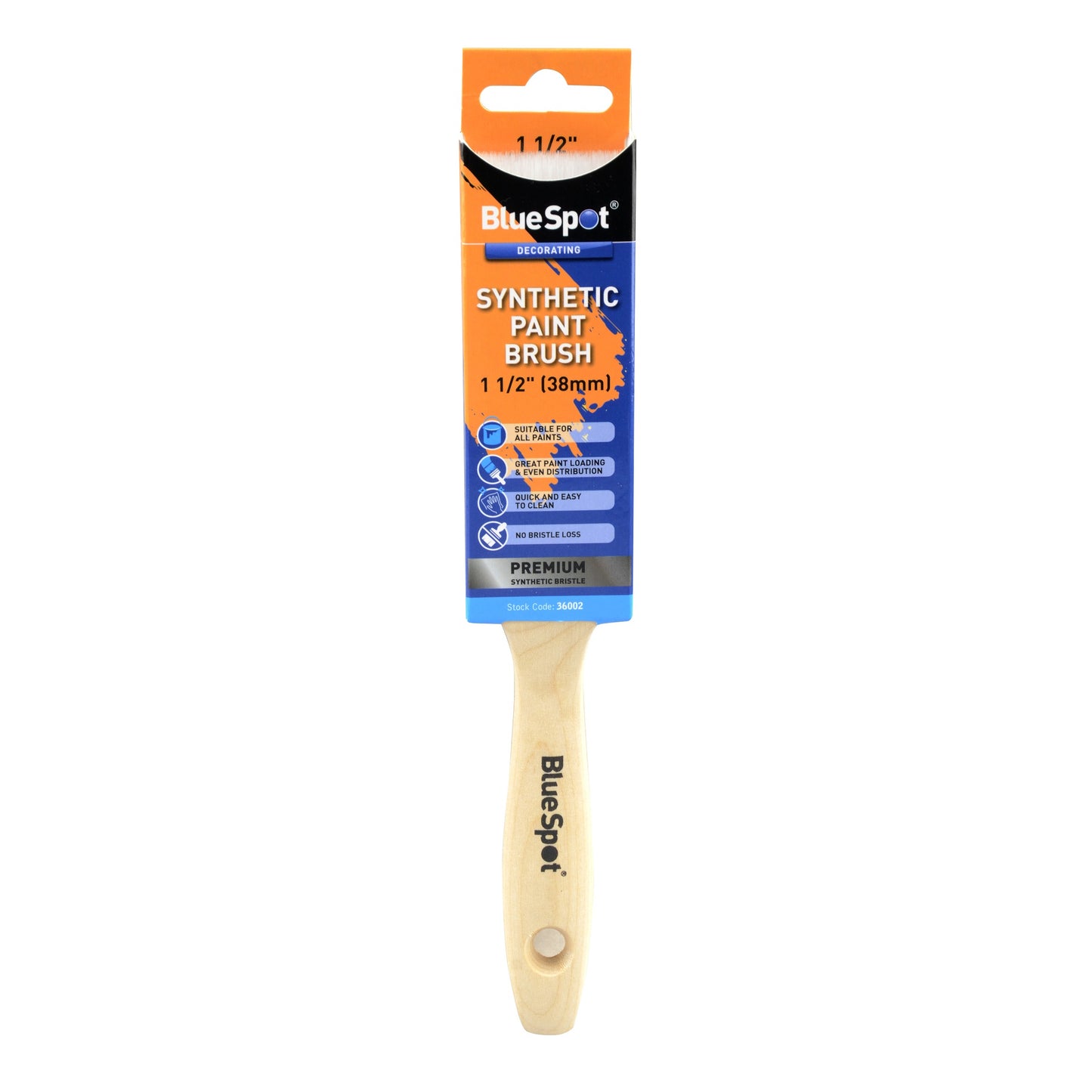 BlueSpot 1 1/2" (38mm) Synthetic Paint Brush 36002